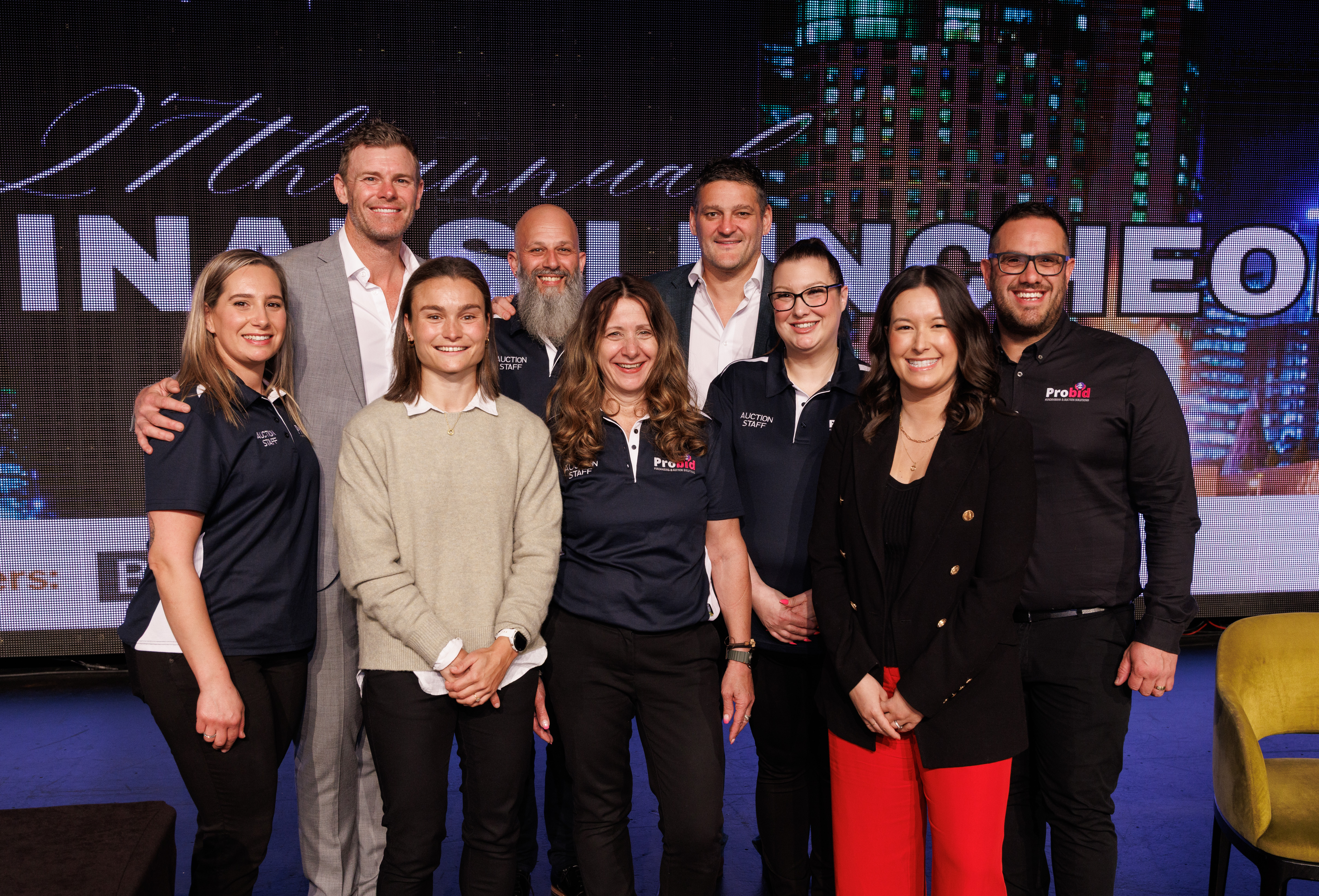 Pro Bid team at fundraising event